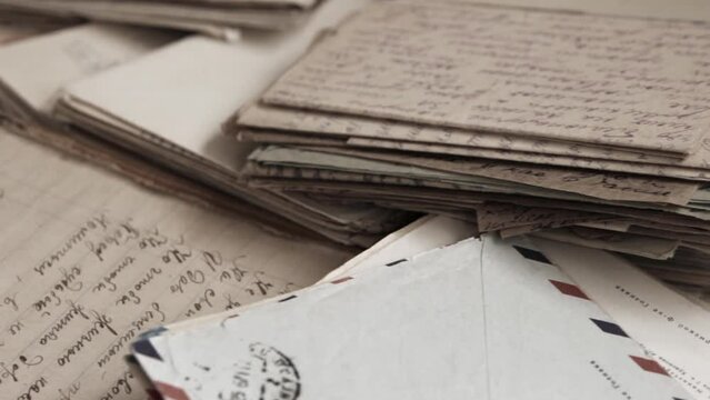 Different soviet postal letters of 20 century