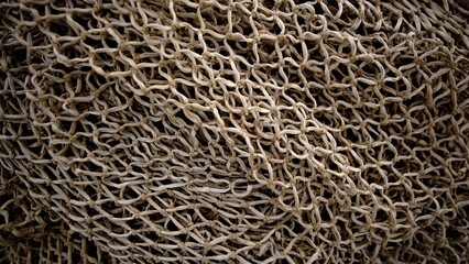tangled fishing net as a background