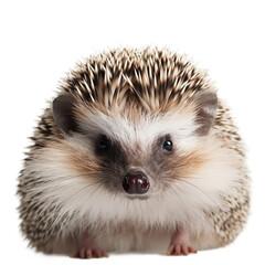 Obraz premium Front view close up of Hedgehog animal isolated on transparent background