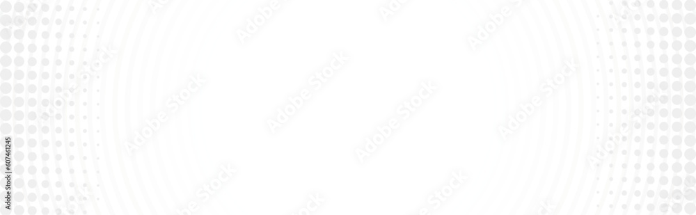 Fototapete Abstract background with circles and halftone dots pattern. Radial halftone element isolated on white background. Grey and white backdrop