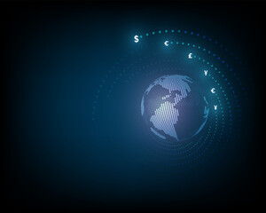 Obraz premium network of money transfers and currency