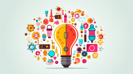 idea and innovation concept, background