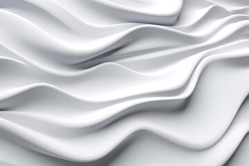 Obraz premium White stripe waves pattern futuristic background. 3d render illustration