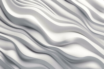 White stripe waves pattern futuristic background. 3d render illustration