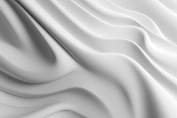 Fototapeta premium White stripe waves pattern futuristic background. 3d render illustration