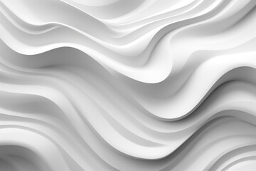 Obraz na płótnie Canvas White stripe waves pattern futuristic background. 3d render illustration