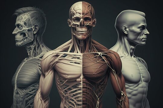 Human skeleton model for medical anatomy science Medical clinic concept