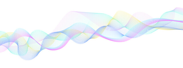 Abstract colorful wave and curve lines with technology background. Abstract wavy lines for science, technology, banner, business, template, flyer design.