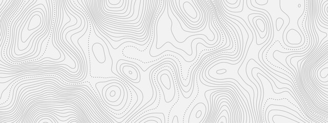 Abstract wave curved lines topographic contours map background. Abstract geographic wavy and curve grid lines map background.