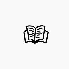 Book icon vector illustration on white background
