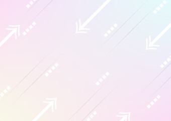 arrow and dot on pastel pink and blue background