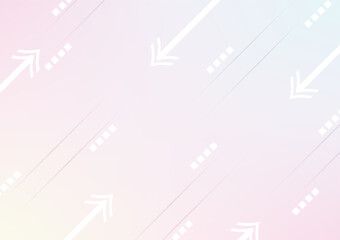 arrow and dot on pastel pink and blue background