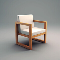 3D Model of a Contemporary Chair using Generative AI