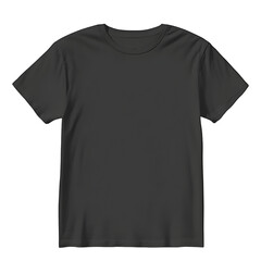 Black plain shortsleeve cotton T-Shirt template isolated on a white background