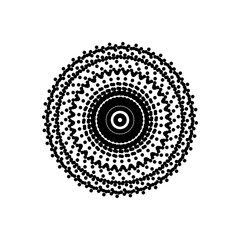Black and white circle line illustration no. 142
