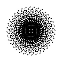 Black and white circle line illustration no. 141