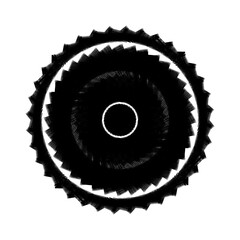 Black and white circle line illustration no. 116