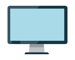 Modern computer monitor symbol tech