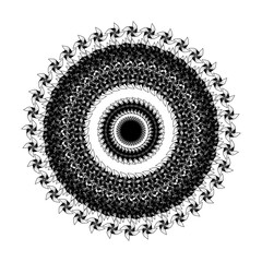 Black and white circle line illustration no. 20
