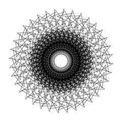 Black and white circle line illustration no. 13
