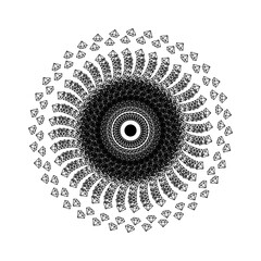 Black and white circle line illustration no. 11
