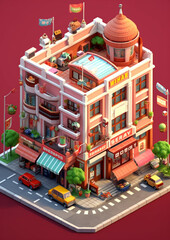 Singapore Cute3d created with generative AI software