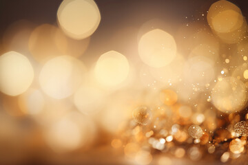 Golden glitter and shiny sparkle background. Generative AI