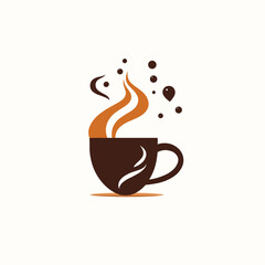 Minimalist Vector Logo for Coffee Lovers: Abstract and Elegant Design