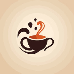 Minimalist Vector Logo for Coffee Lovers: Abstract and Elegant Design