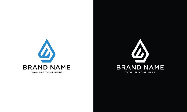 letter ea triangle logo design vector illustration template