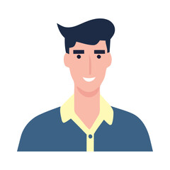 Smiling man symbolizes success character