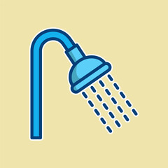 Shower head icon vector on trendy design
