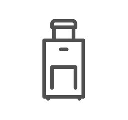 Travel and vacation related icon outline and linear vector.