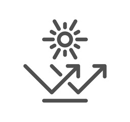 Travel and vacation related icon outline and linear vector.