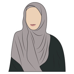 beautiful Muslim girl wearing hijab