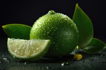 Fototapeta na wymiar Fresh Lime Slices