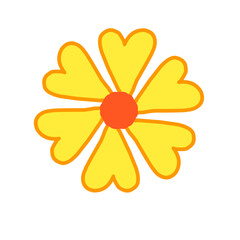 Flowers on white background 