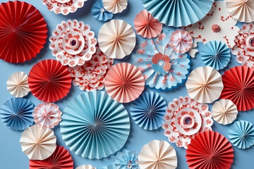 Red, White, and Blue Design for Independence Day . Generative ai