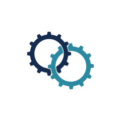 Gears icon isolated on transparent background