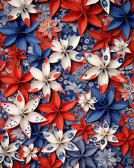 Red, White, and Blue Design for Independence Day . Generative ai - 607478845