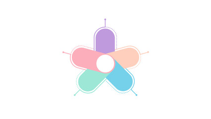 Blank company milestone infographic - column graph in half circle template as vector with 5 options can be used for progress, diagram, annual report, web design. Business concept.