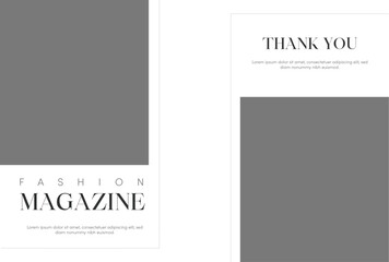 Magazine cover template front and back 