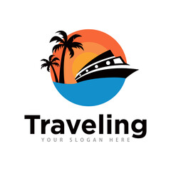 Obraz premium Travel Summer Logo Design Illustration