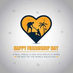 Happy Friendship Day Social Media Banner, Best Friends Day in June 8th Vector illustration
