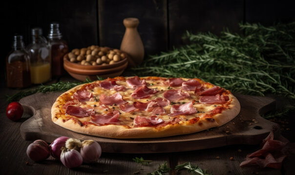 Pizza with ham, AI, Generative AI, Generative