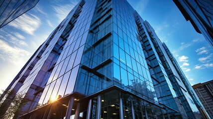 Modern building from below, generative ai