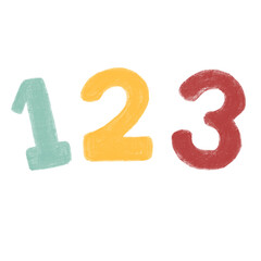 123 Mathematic Subject Doodle Hand Drawn Chalk Style Illustration