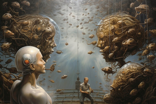 Subconscious mind, unveiling its hidden depths and complexities. the enigmatic landscapes of dreams, desires, fears, and untapped potential. Ai generated