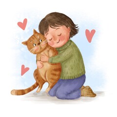 cute illustration for birthday card