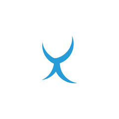 Fototapeta na wymiar people, letter x geometric symbol simple logo vector